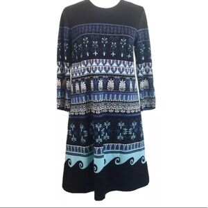 J. McLaughlin Kinsley Dress Bainbridge Fabric Wave Design Size Small
